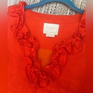 Kate Spade Vibrant Orange Ruffle Dress